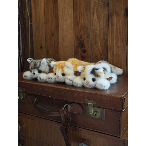 Sanei Boeki Graceful Reproduction Kitten Miya Gold Crawling Plush Toy, 9cm Tall, Made in Japan