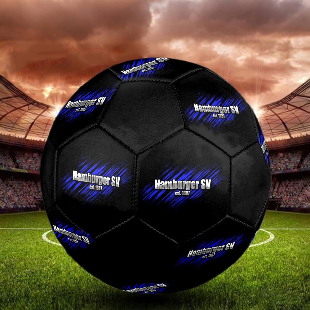 Pallone da Calcio Hamburger SV HSV taglia 5, colorato, adatto a tutte le età, cucito a macchina, materiale PVC, qualità da competizione, resistente e ad alto rimbalzo