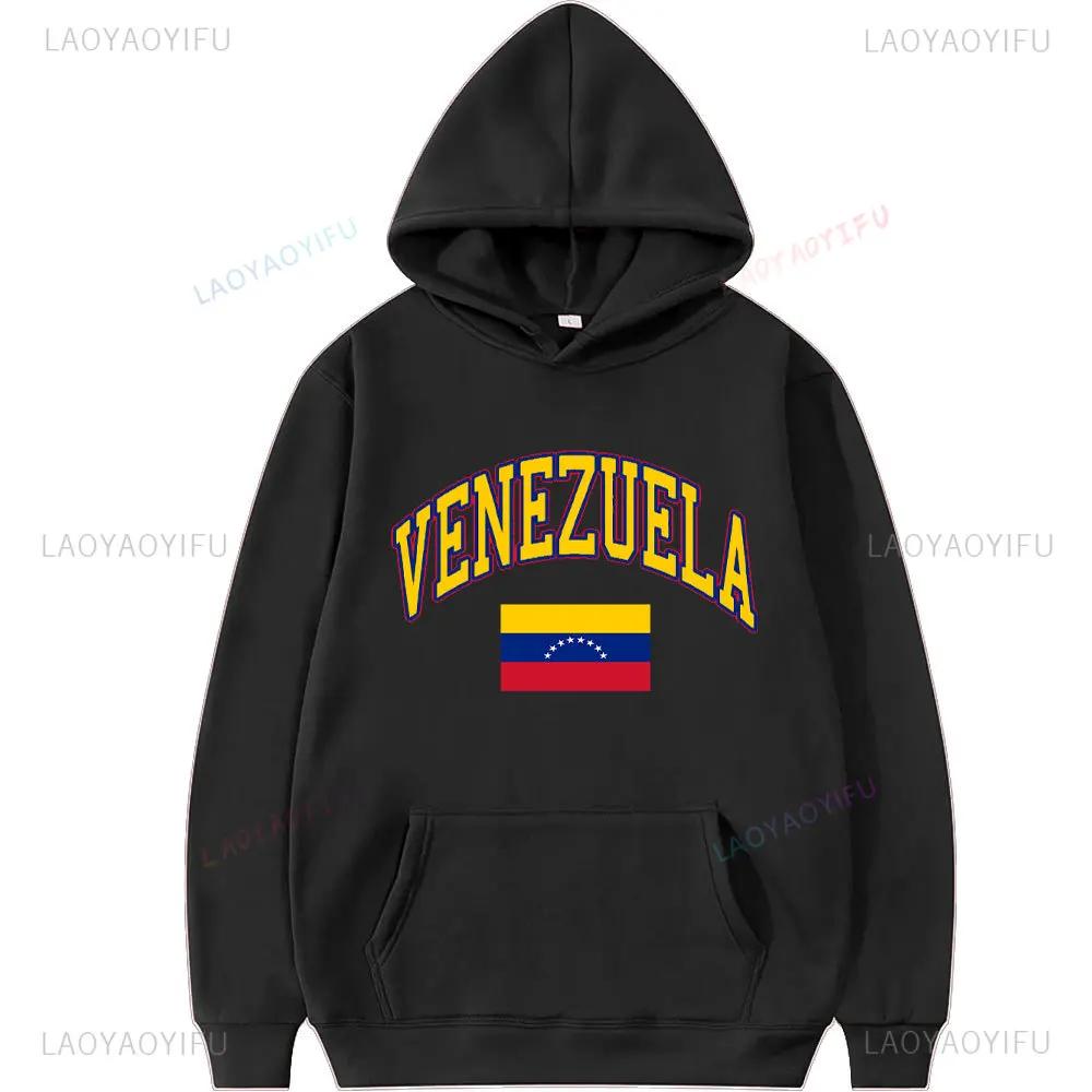 Venezuela Libre Sweatshirt Hasta El Final Con Venezuela Gift for Venezuelans Spring and Autumn Long Sleeve Men Pullovers