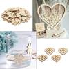 4-6cm Unfinished Wooden Hearts, Blank Wood Heart Slices for DIY Craft, Art, Home Decor, Wedding, Valentine's Day Projects