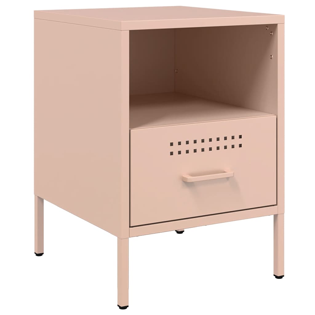 Nightstands 2 pcs Pink 36 x 39 x 50.5 cm Steel