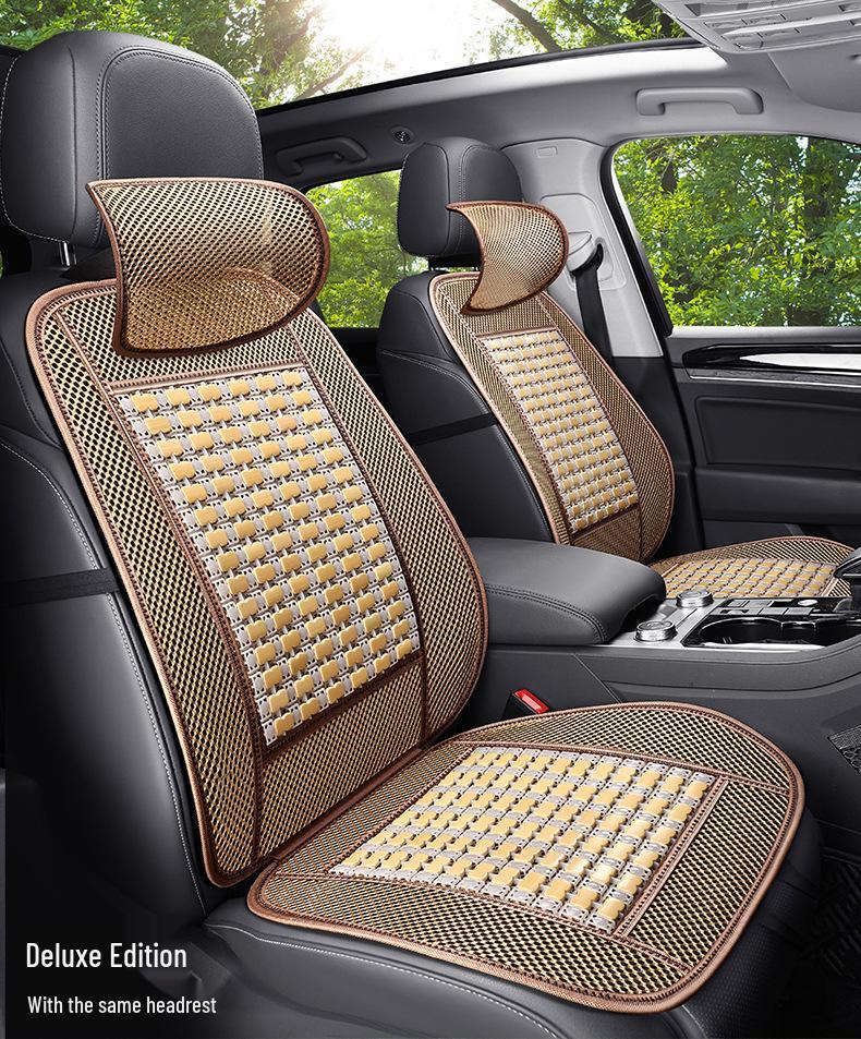 Comfortable Breathable Universal Bamboo Car Seat Cushion – Single Piece, Cool Summer Mat for Trucks