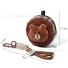 Bear bag pendant cartoon change bag keychain plush cute earphone bag