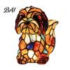 Unique Animal Shaped Desk Light Vintage Stained Glass Style Lamp, Cute Night Light, Decorative Cozy Warm for Reading Lamp Bedroom Bedside Kids