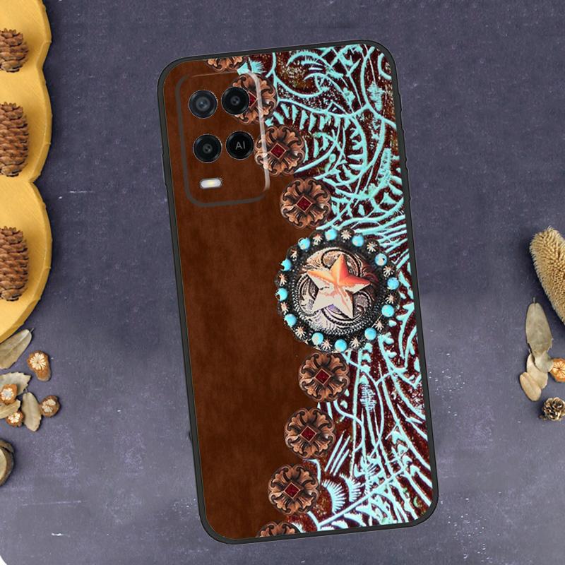 Western Cowgirl Cowboy Phone Case For Oppo A78 A38 A58 A74 A15 A80 A60 A40 A94 A54 A98 A18 A16 A76 A96 A17 A77 A57S