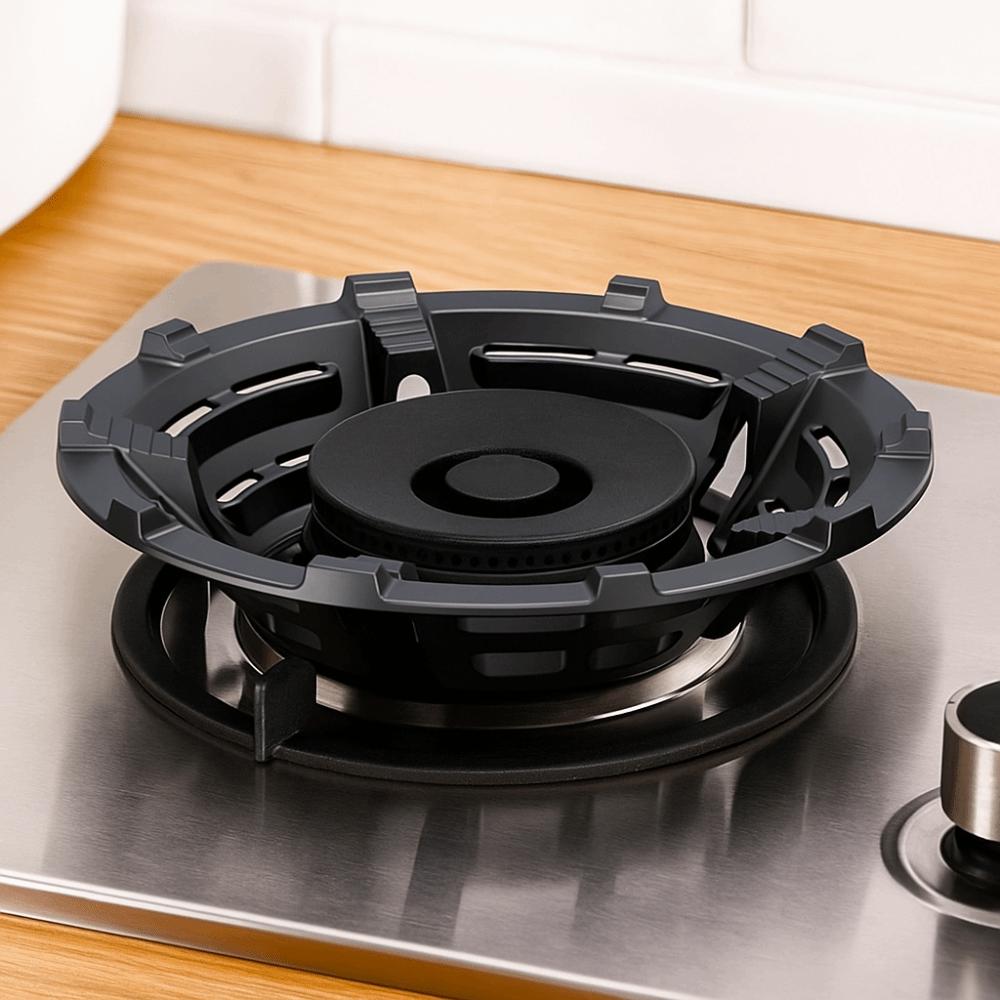 Black Color Wok Rings Cast Iron Pan Stand Wind Shield Cooker Support  Household Use