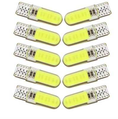 10Pcs 12 SMD 6000K Led Car Interior Light 12V T10 W5W Wedge Side Parking Reading Bulb Signal Lamp