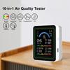 10-in-1 2.8" Air Quality Detector Meter CO2 Formaldehyde PM2.5 TVOC Temperature Humidity Tester Type-C Charging for Home Office