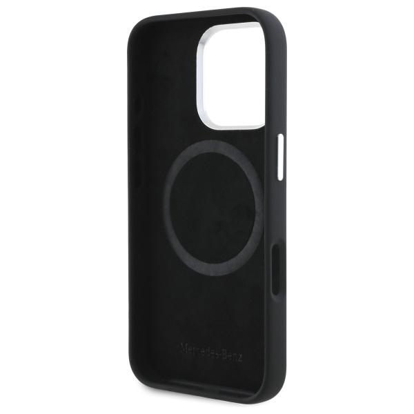 Mercedes Mehmp16X23Suvsk Iphone 16 Pro   Max 6.9 Czarny/Black Hardcase Silicone Vertical Tonal Stripes Magsafe