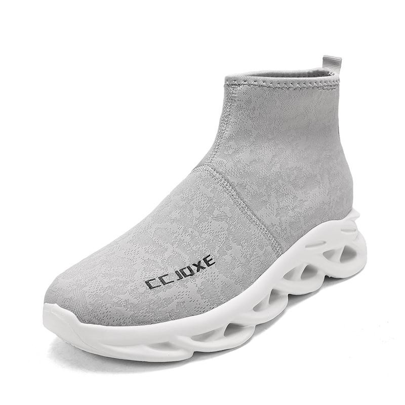 

2024 Мужская повседневная обувь Нескользящие мужские туфли до щиколотки Модная обувь для ходьбы на открытом воздухе Дышащие мужские кроссовки, увеличивающие рост, без застежек 40 темно серый