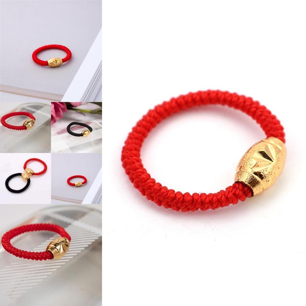 Stilvoller von der Natur inspirierter Kupfergoldring mit roten und schwarzen vietnamesischen Sandschmuckperlen