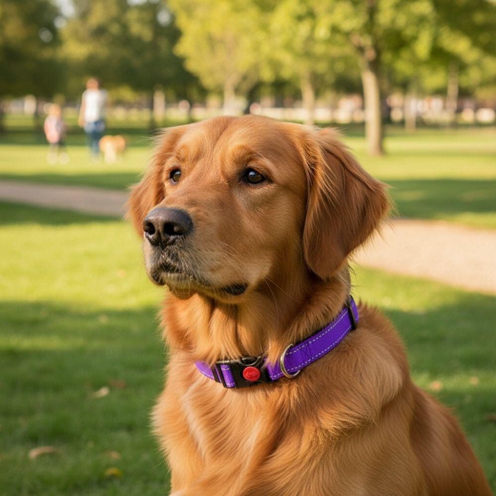 Nylon Pet Safety Collar Safety Buckle Pet Neck Strap Reflective Dog Collar Small and Medium Dog