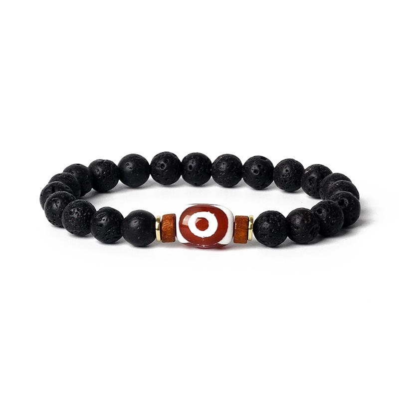 Lava Onyx Dzi Tibetan Buddha Bracelets Men Volcanic Stone Chakra Beads Diffuser Bracelet Women Vintage Meditation Amulet Jewelry