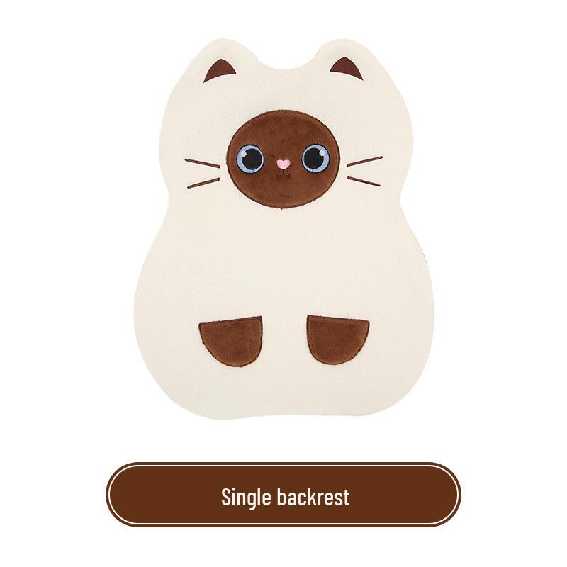 Siamese Cat Cartoon Plush Car Seat Cushion for Nissan N6/Tiida/Sylphy/N7/Tanlu/Qashqai