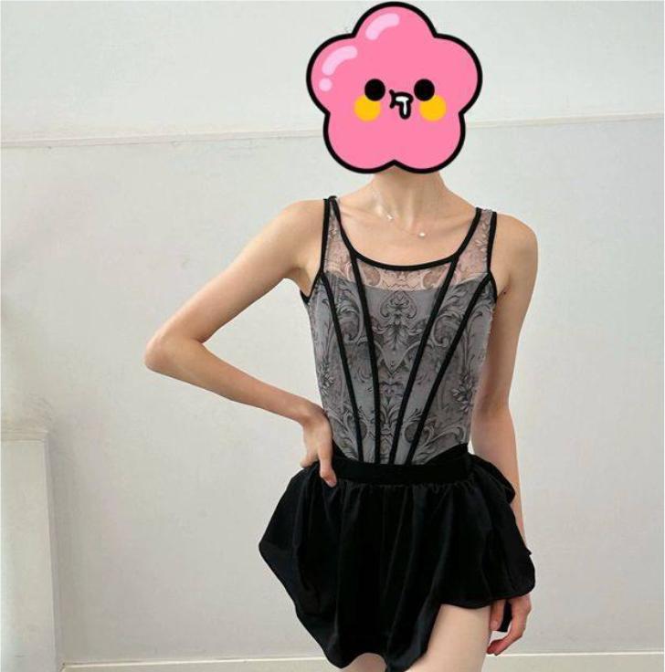 Retro Ballet Leotard Women Design Spliced Gymnastics Bodysuit Dance Wear Adult Elegant Female Yoga Clothing