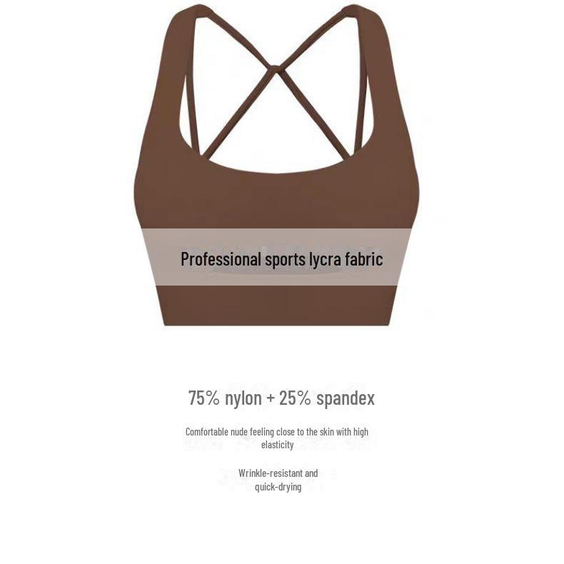 Shockproof Women's Sports Bra with Stylish Back: High-Elastic Support for Dance, Running, and Yoga.