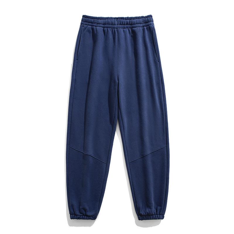 

Новые мужские осенне-зимние корейские модные обтягивающие брюки для защиты ног, хлопковые свободные спортивные брюки, мужские осенние повседневные брюки 3XL темно-синий