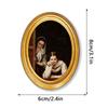 MZCT455-481 Creative 3D Wooden Round Photo Frame Refrigerator Magnet