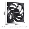 Teucer UT-12015 Ultrathin 15mm Thinckness 12cm Chassis Fan 12V/4Pin PWM FBD Bearing PC Case Cooling Ventilator 1-10pcs with Hub