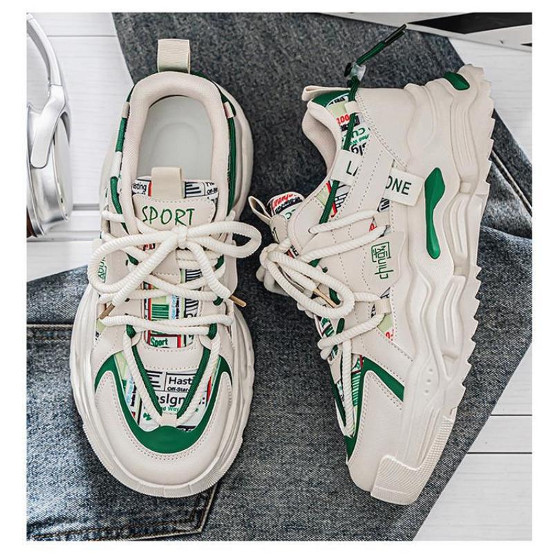 Summer Unisex Trend Casual Sneakers Fabric Patchwork Design Running Shoes Platform Soft Sole Lace-up Casuals Tenis Masculino New