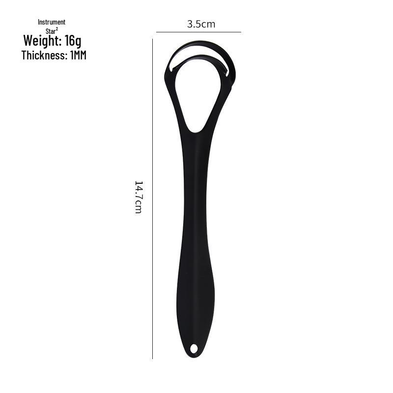 Stainless Steel Double-Layer Tongue Scraper for Adults - Relieves Bad Breath & Deep Cleans