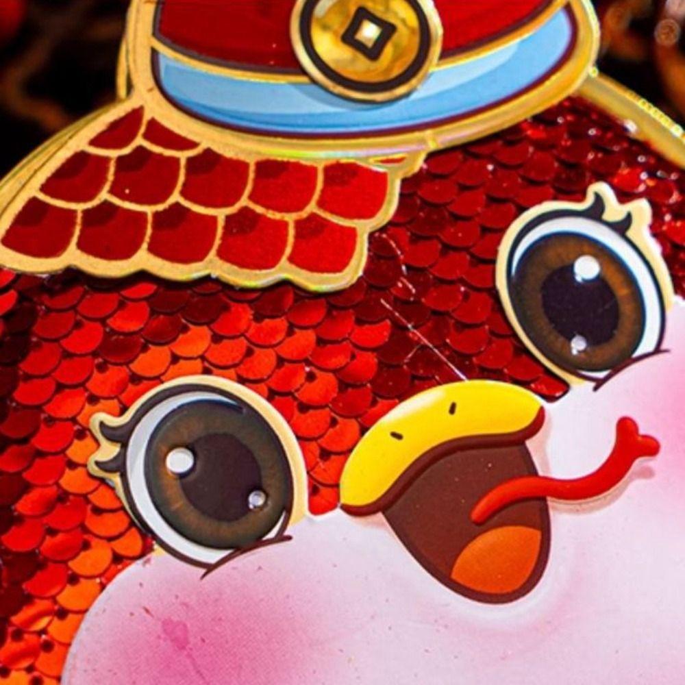 Chinese Style Snake Year Wall Stickers Cartoon Fu Character Sticker New Year Door Sticker Room