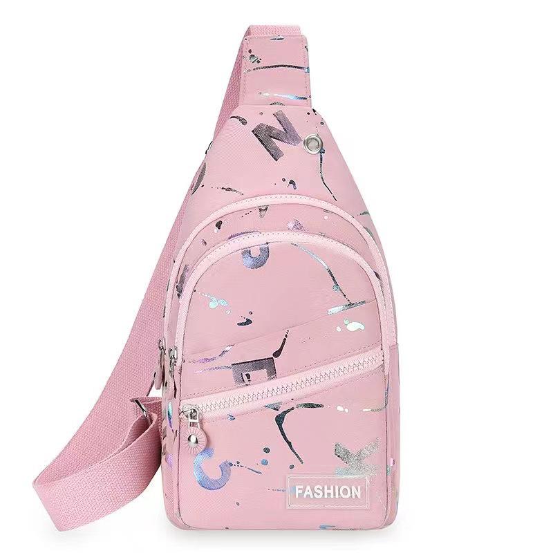 Korean Graffiti Crossbody Chest Bag: Forest Style, Casual, Large Capacity, for Couples