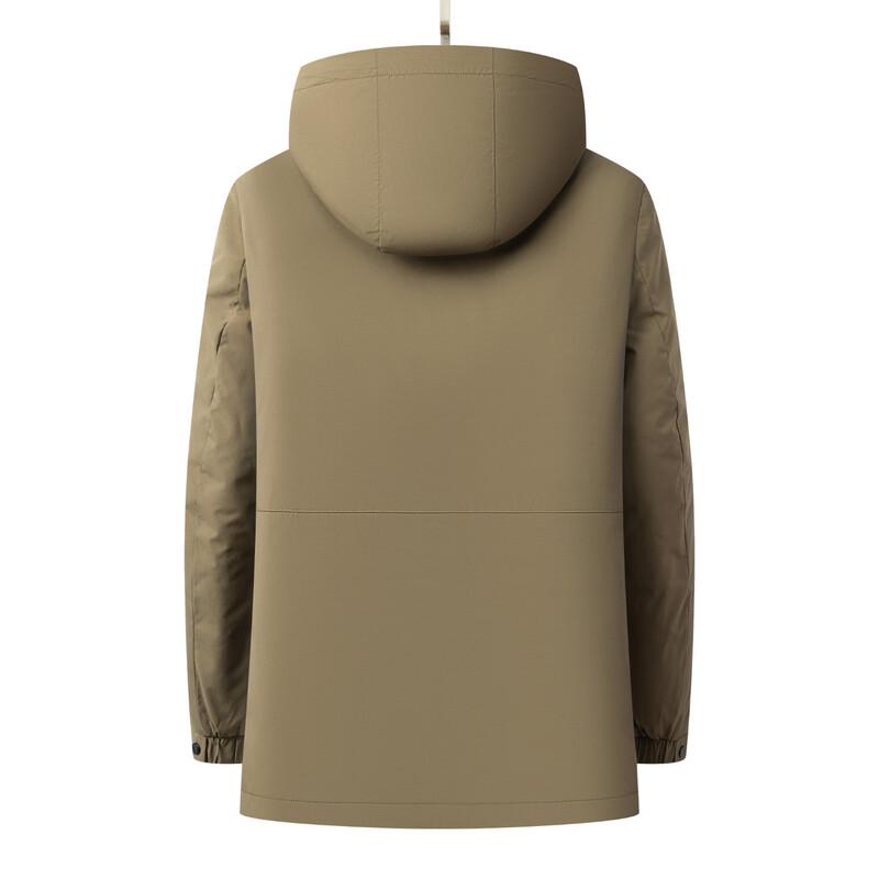 Hengyuanxiang Men's Detachable Hood Warm Parka Jacket