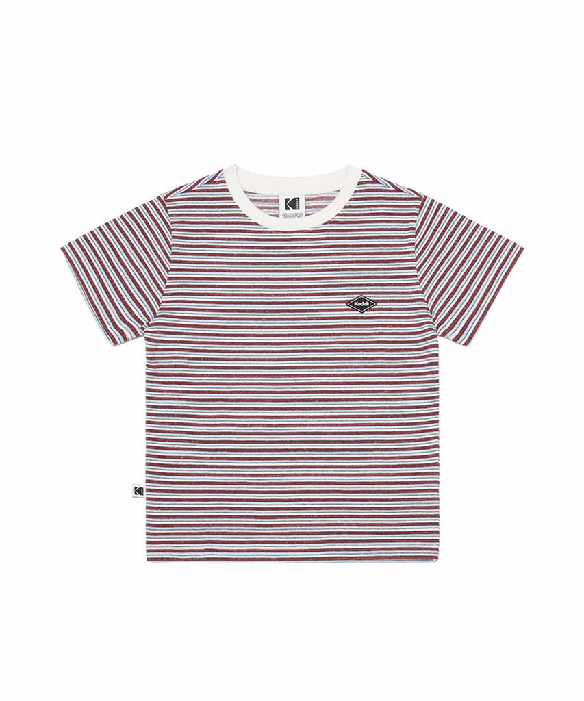 KODAK Rainbow Stripe Short Sleeve T-Shirt Women'S Red