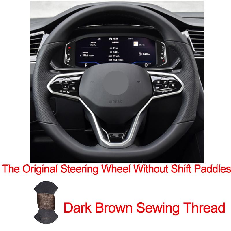 Hand Sew Car Steering Wheel Cover For Volkswagen VW Golf 8 MK8 GTI Golf GTE 2020 2026 Braid On the Steering Wheel Car Protector