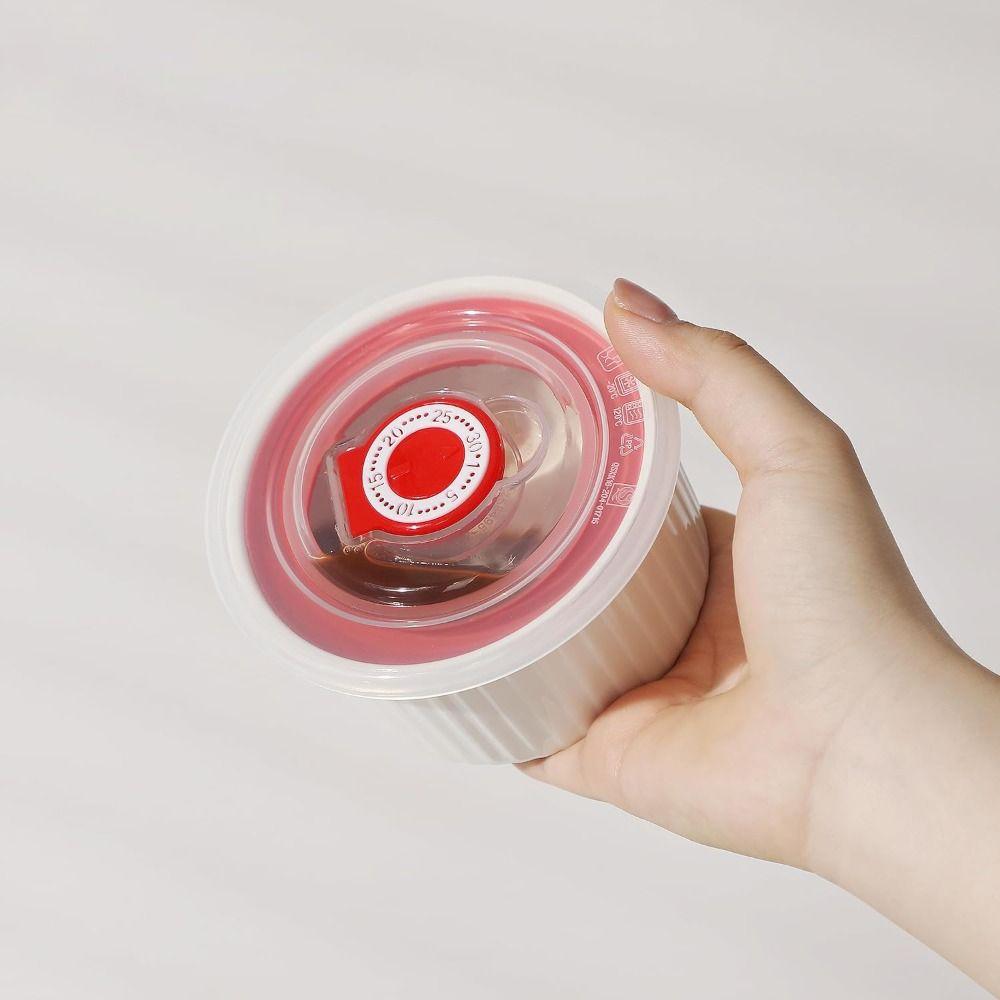6pcs with Lid Ramekin 8 Oz Pudding Cup Multifunctional Soup Cup  Custard