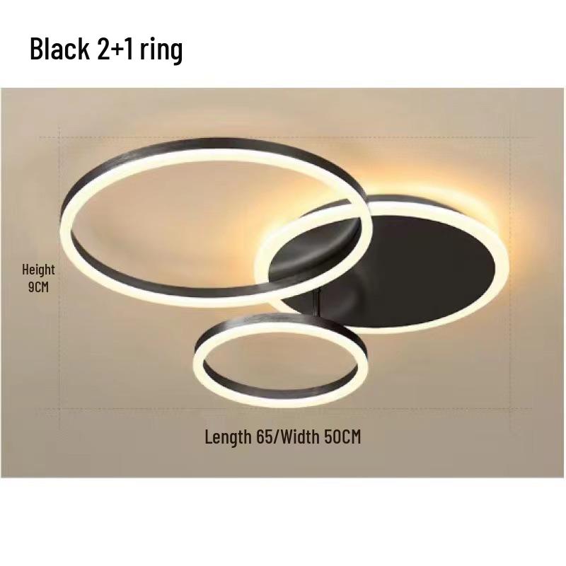 Nordic LED Round Ceiling Lamp - Modern Minimalist Ring Design for Living Room, Bedroom, or Study.