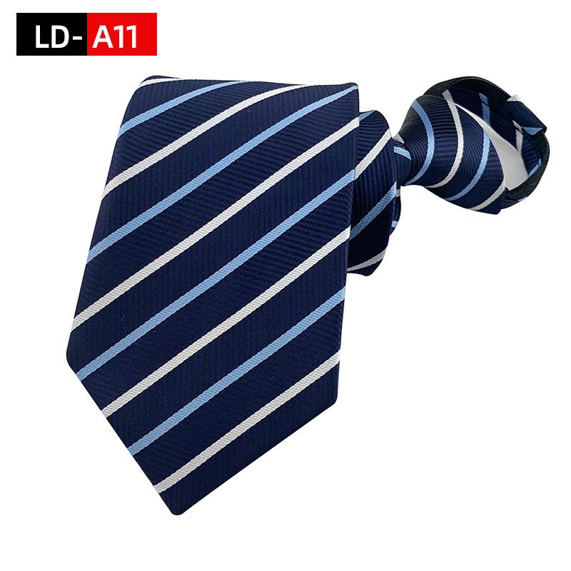 Ruifeng Men's 8cm Elastic Tie - Easy Pull, Formal Wedding or Business Wear
