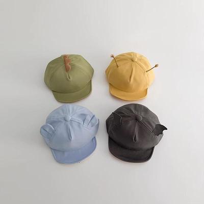Cute Cartoon Baby Baseball Cap Summer Soft-brim Sun Hat for Infant Solid Color Bear Ear Toddler Boy Girl Peaked Caps