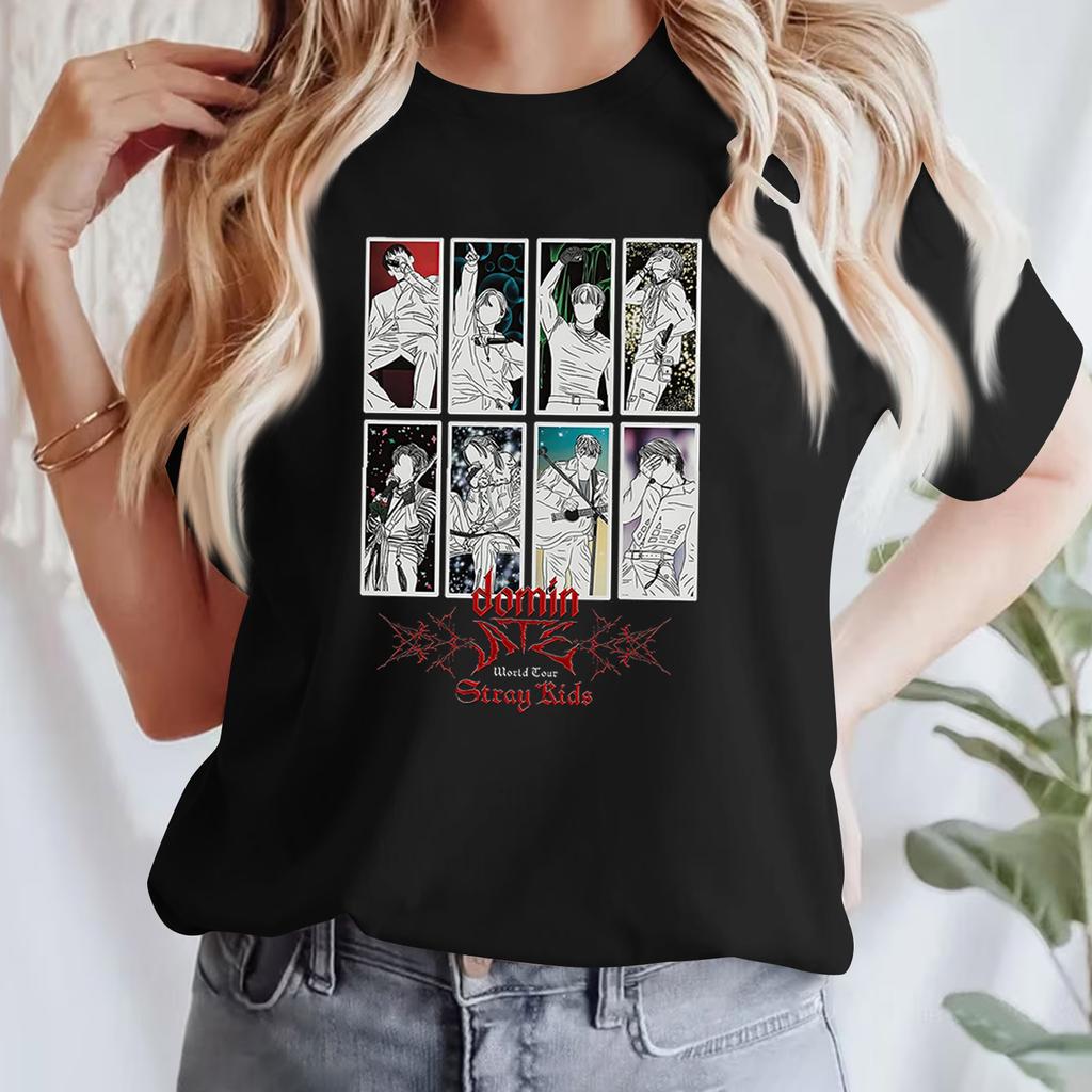 Lässiges bedrucktes T-Shirt für Damen, Rundhalsausschnitt, Pullover, kurzärmelig