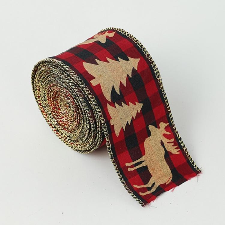 Gift Wrapping Ribbon Wired Edge Ribbon for Wreaths Bows Christmas Decor DIY
