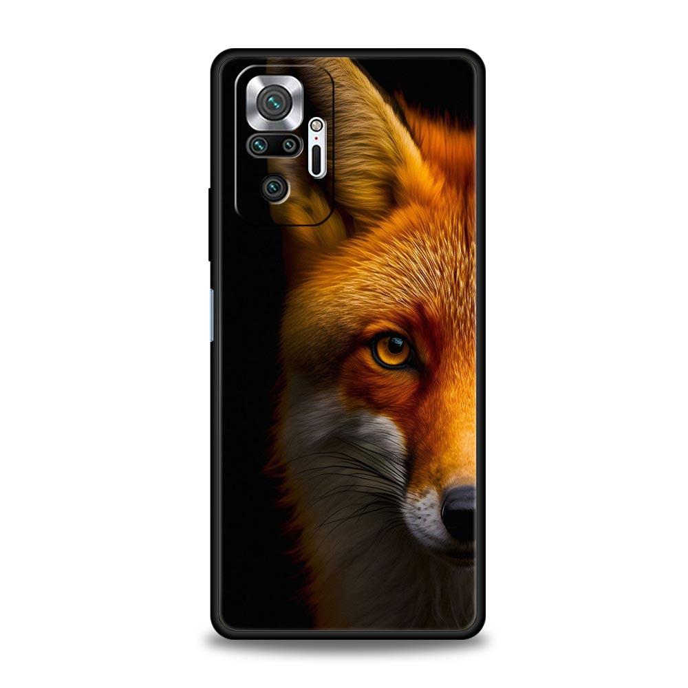 Red Fox Phone Case Cover for Redmi 14C 10C Note 14 13 12 10 11 K40 K50 Pro Plus 5G Shockproof Soft TPU Shell Fundas Capas Bags