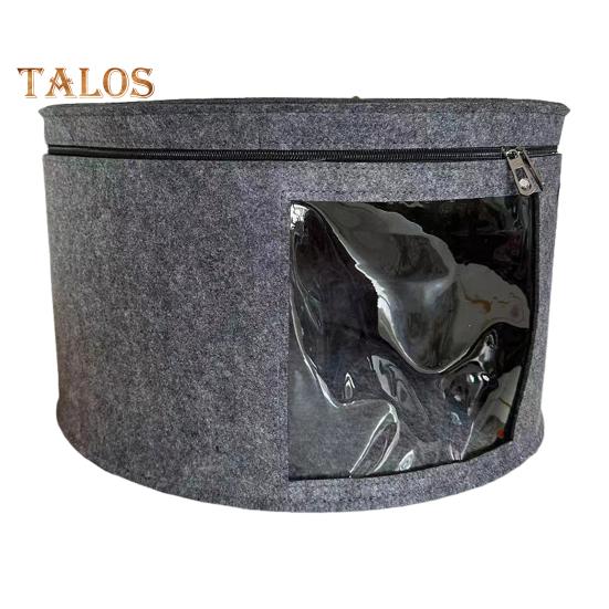 Hat Storage Bucket Organizer Transparent Design Zipper Closure Large Capacity Cowboy Hat Organizer Case with Handle