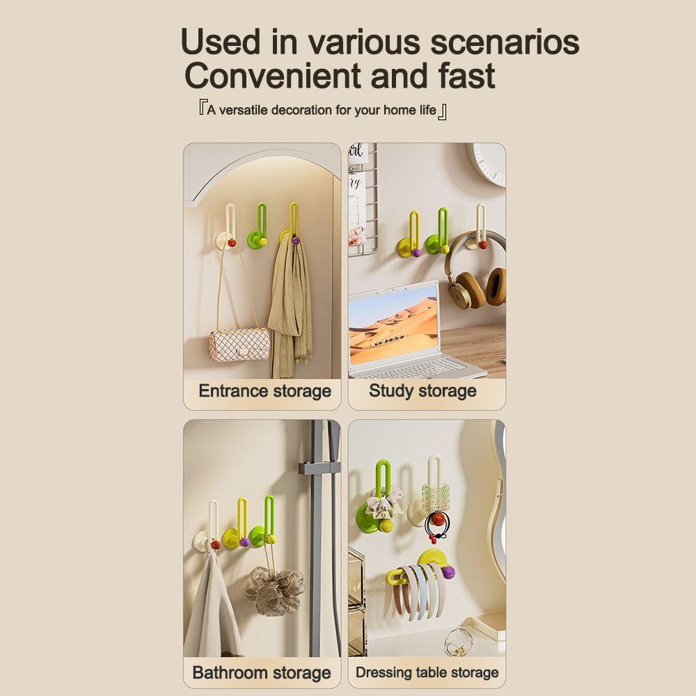 L-Shape Hairband Storage Hook Punch Free Kitchen Storage Rack New Cloth Hanger  Bathroom Kitchen