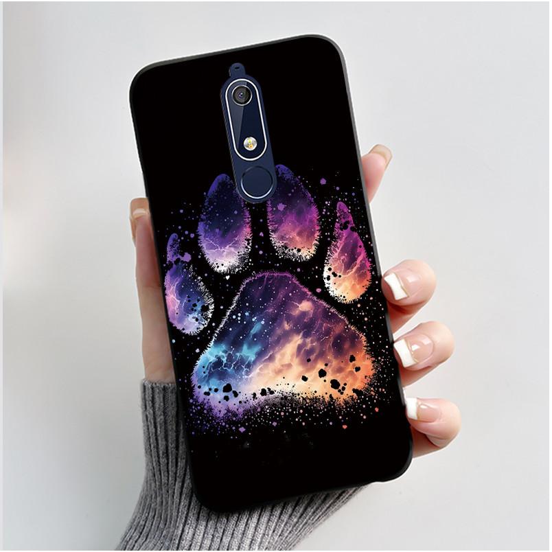 Casing For Nokia 5.1 6.1 Aesthetic Luxury Cute Cool Boys Girls Soft silicone Phone Case Back Cover Black Matte Protective Shell