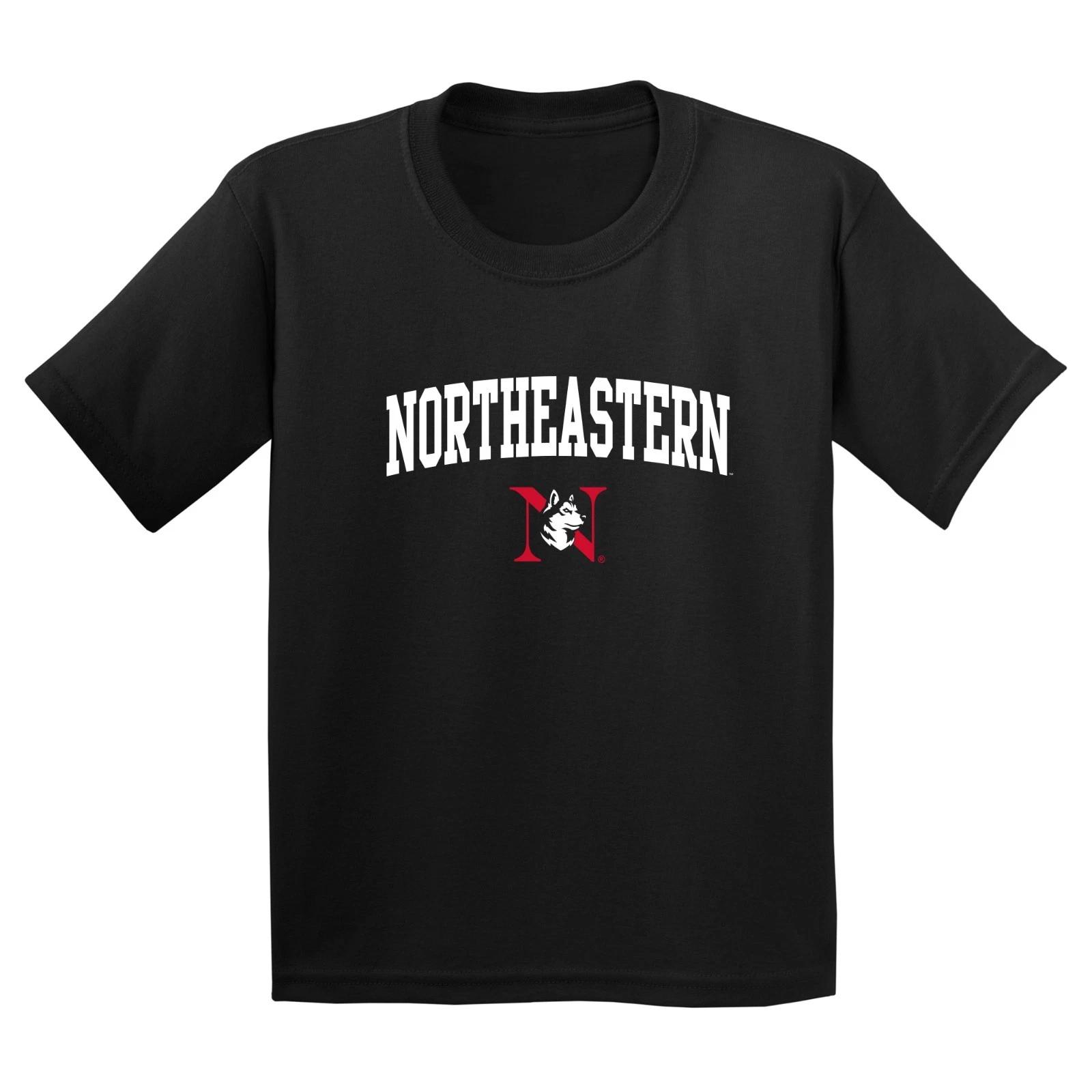 Northeastern University Arch Logo Youth T-Shirt - Black 2XL