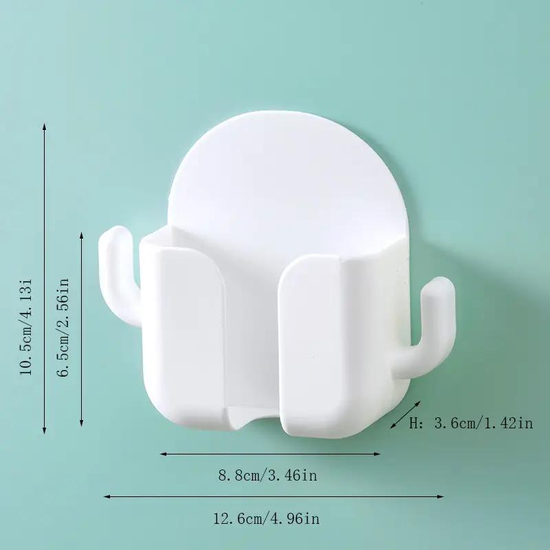 1/6ks nástěnný držák mobilního telefonu, nabíjecí úložný box pro mobilní telefon, neděrovací noční úložný stojan, nástěnný úložný držák