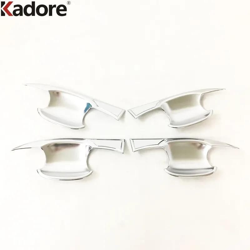 Side Door Handle Bowl Cover Trim For Volkswagen VW Tiguan MK2 2017 2018      Chrome Car Exterior Accessories