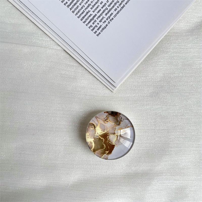 Transparenter Kristallkugel-Handyhalter: Kreativer Einziehbarer Ständer für Faule Desktop-Nutzung