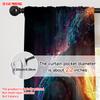 2pcs, plane printing Creative Curtains Romantic flame and ice couple Versatile 100% Polyester (without rod) Home Decor Use for