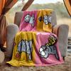 Simon'S Cat Flannel Blanket Soft Warm All-Season Throw, Design for Camping, Car Travel, Hiking Sofa, Bed, Office Perfect Gift for Parties