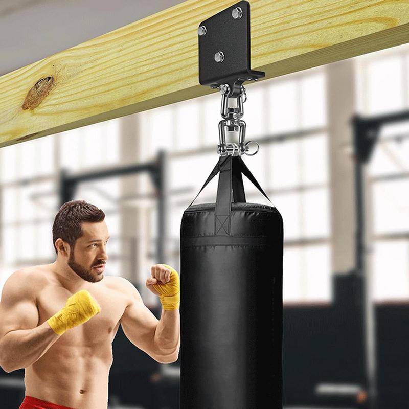 1 set Heavy Bag Hanger 360 Degree Rotation Punching Bag Mounting Bracket Wall Ceiling Mount Hook Heavy Punching Boxing Bag