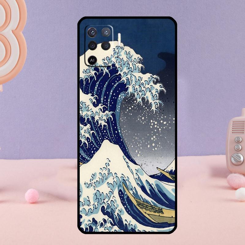 The Great Wave Phone Case For Oppo A78 A98 A80 A40 A60 A18 A38 A58 A15 A17 A77 A74 A94 A54 A57S A16 A76 A96