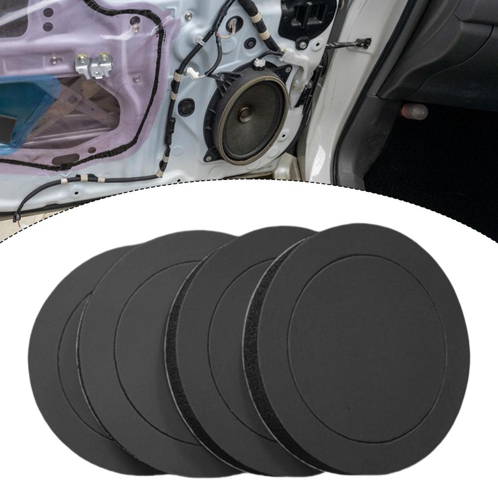 4 Pieces 6.5 Inch Foam Speaker Booster Pad, Universal Sealing Soundproofing Baffle, Door