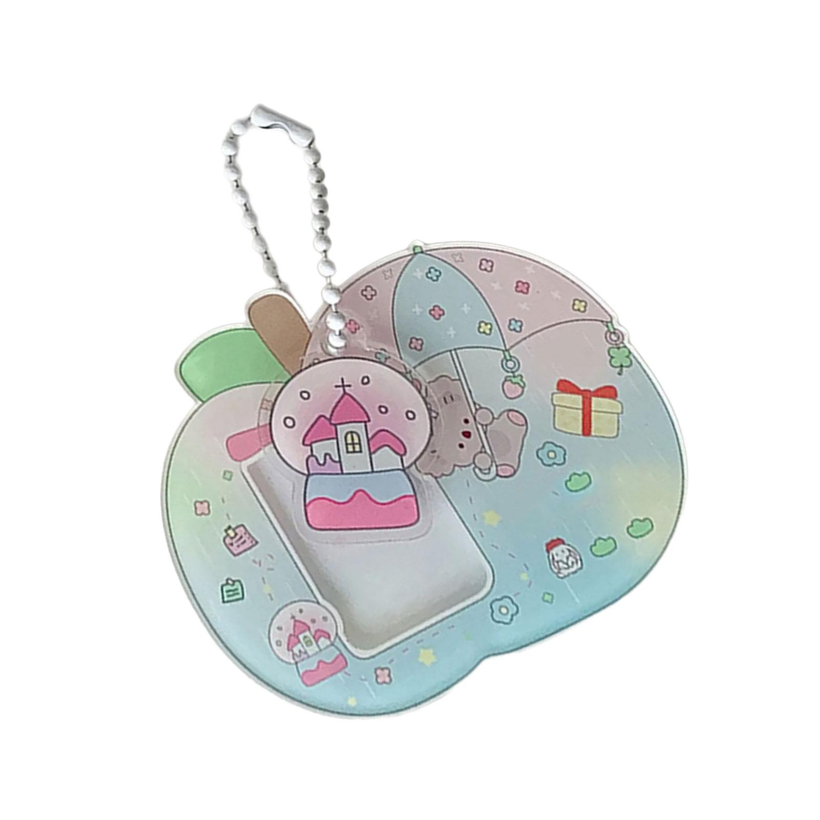

Cartoon Acrylic Card Holder Compact Keychain Attachment Fade Proof Design For Students Work Badges Collectible